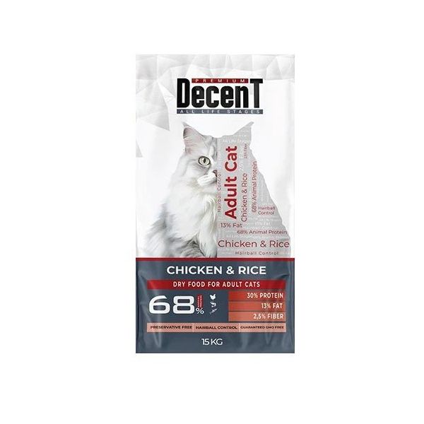 Decent 15 kg Premium Tavuklu Kedi Maması