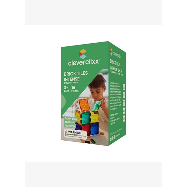 Cleverclixx Brick Tiles Pack Intense 16 Parça 3+ Yaş Manyetik Blok