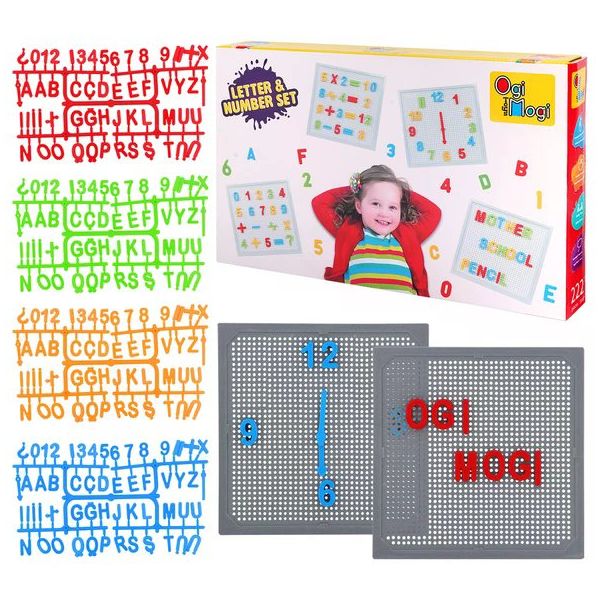 Ogi Mogi Toys 220 Parça Karışık Desenli Harf ve Rakam Seti