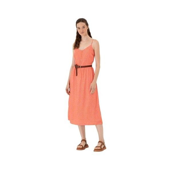 U.S. Polo Assn. 50306641-VR023 Kadın Fuşya Dokuma Elbise