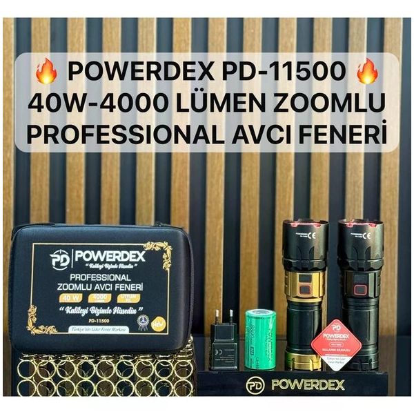 Powerdex PD-11500 4000 Lümen Profesyonel Zoomlu Avcı El Feneri