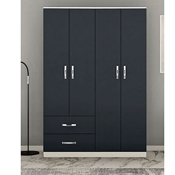 Metalia Novay 4 Kapılı 2 Çekmeceli Gardrop
