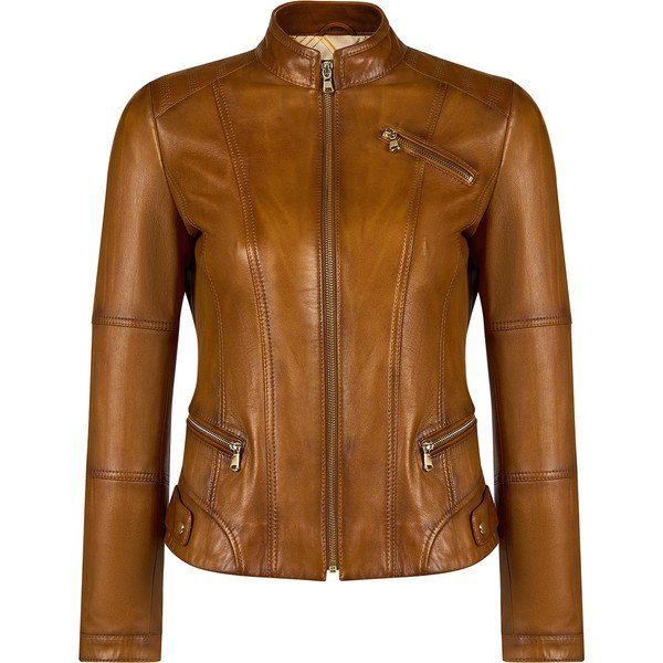 Derimod 26SGE5906NC Donna Kadın Camel Hakim Yaka Deri Ceket