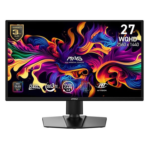MSI MAG 272QP QD-OLED X24 26.5 inç 240Hz 0.03ms Pivot Oyuncu Monitörü