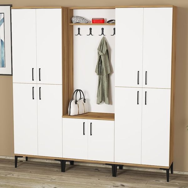 Kalender Dekor Rose-1-1-4-4-RS02 Portmanto Vestiyer Ayakkabılık