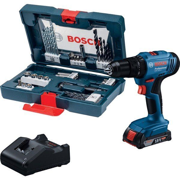 Bosch GSB 183-LI Tek Akülü Darbeli Matkap + 41 Parça Aksesuar