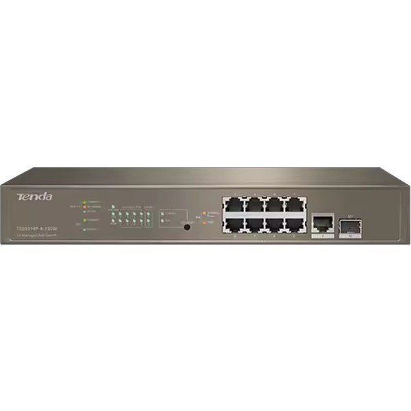 Tenda TEG5310P-8-150W SWT 9 10-100Mbps +1 Gigabit-SFP Slots Yönetilebilir Switch