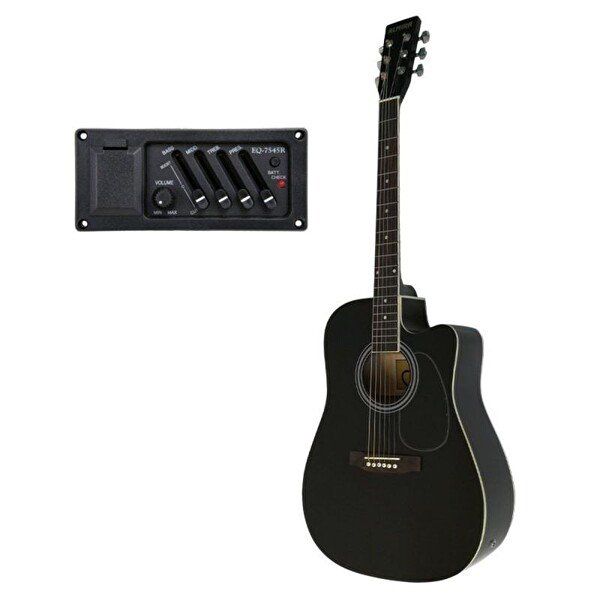 Almira F650N-BKC Elektro Akustik Gitar