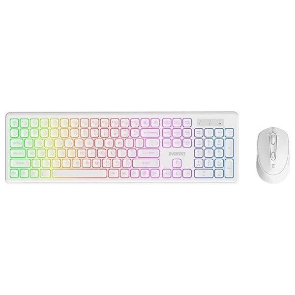 Everest KM-319BT Beyaz Kablosuz Klavye Mouse Seti