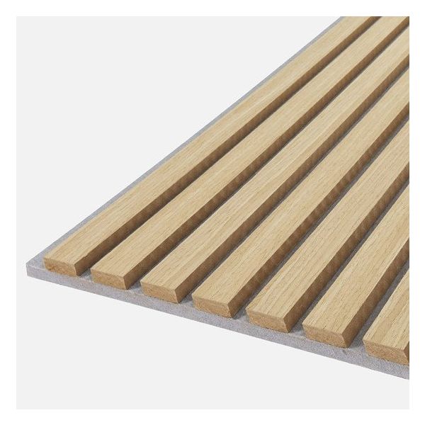 Quanti 52x244x1.8 cm Açık Gri Meşe Dikdörtgen Akustik Duvar Paneli