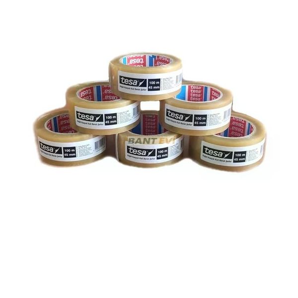 Tesa 45 mm 100 m Şeffaf 6'lı Doğal Kauçuk Koli Bandı