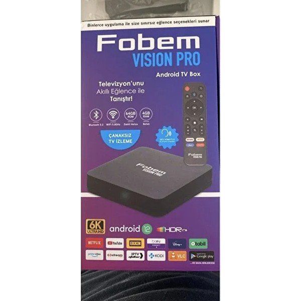Fobem Vision Pro 64 GB 6K Android Tv Box