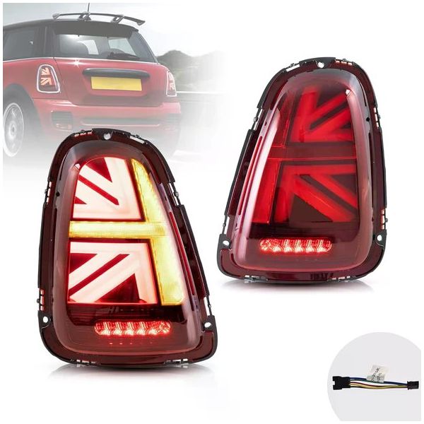 Auto GP Mini Cooper R57 British Flag 2008-2014 Kırmızı Ledli Stop Lambası