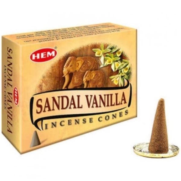 Hem 1 Kutu 10 Adet Sandal Vanilia Konik Tütsü