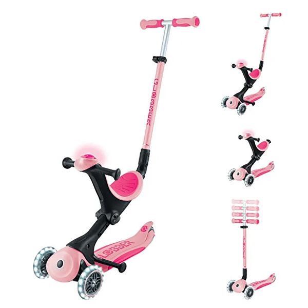 Globber Go Up Deluxe Pastel Pembe Işıklı Scooter