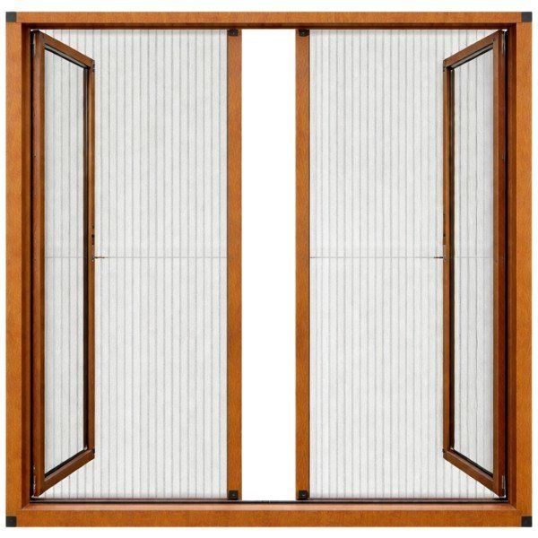 Sineklikstore 140x240 cm Kahve Akordiyon Duble Kapı Sinekliği