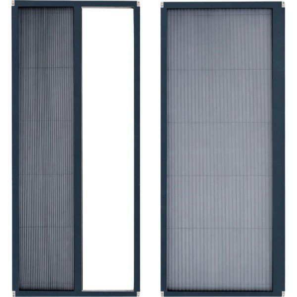 Sineklikstore Akordiyon 90x210 cm Çelik Antrasit Gri Pileli Kapı Sinekliği