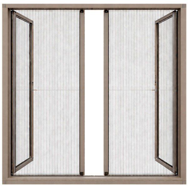 Sineklikstore Duble Akordiyon Çelik 140x240 cm Vizon Kapı Sinekliği