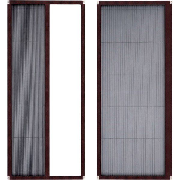 Sineklikstore Akordiyon 100x220 cm Çelik Koyu Kahve Pileli Kapı Sinekliği