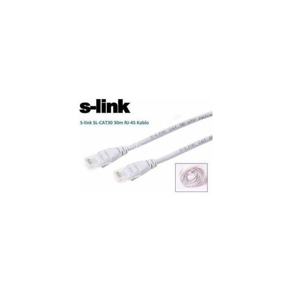 S-Link SL-CAT6030 0.30 mt Gri Ağ Kablosu