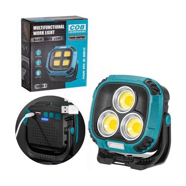 Powermaster MX-W891 7000 lm Şarjlı 3 Modlu 30W Kamp Lambası Işıldak
