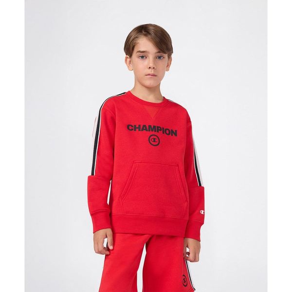 Champion 307242-RS069 Kırmızı Urban Sport Crewneck Çocuk Sweatshirt