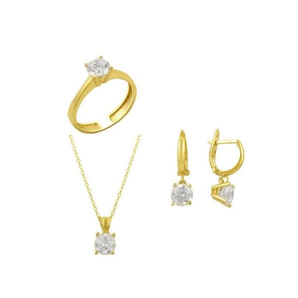 Bilezikhane Tektaş Üçlü Set 5.75 Gram 14 Ayar Altın