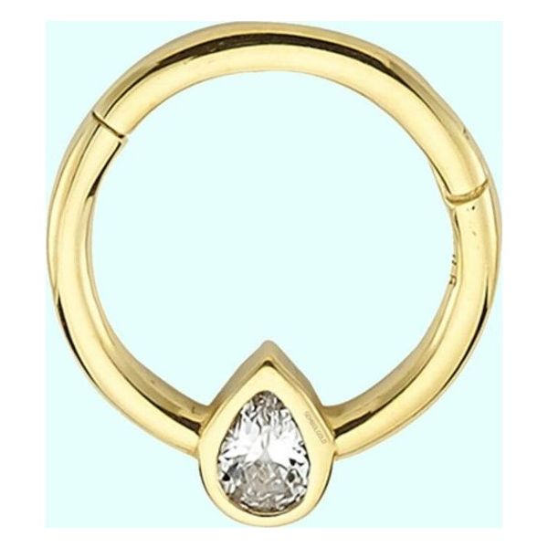 Sembol Gold Damla Tektaş 14 Ayar Altın Halka Piercing