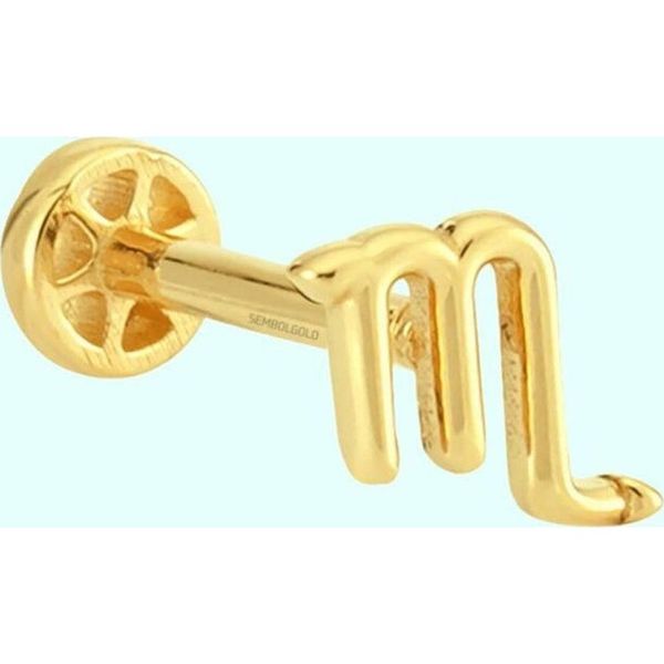 Sembol Gold 14 Ayar Akrep Burcu Altın Tragus Piercing