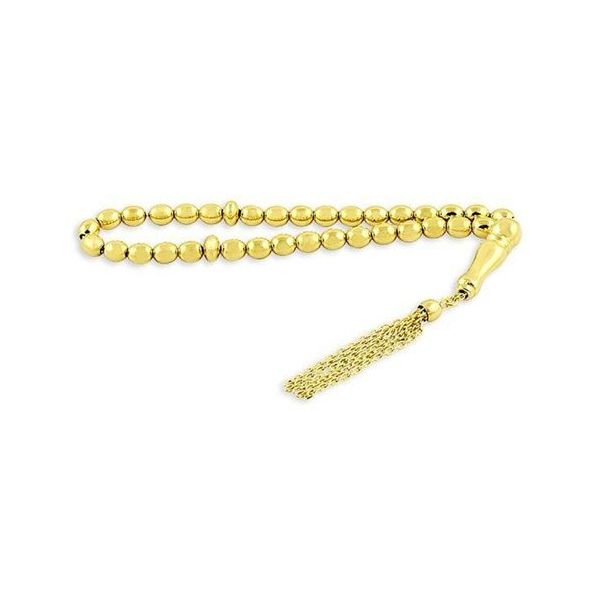 Bilezikhane Tespih Oval Badem 12,75 Gram 14 Ayar Altın