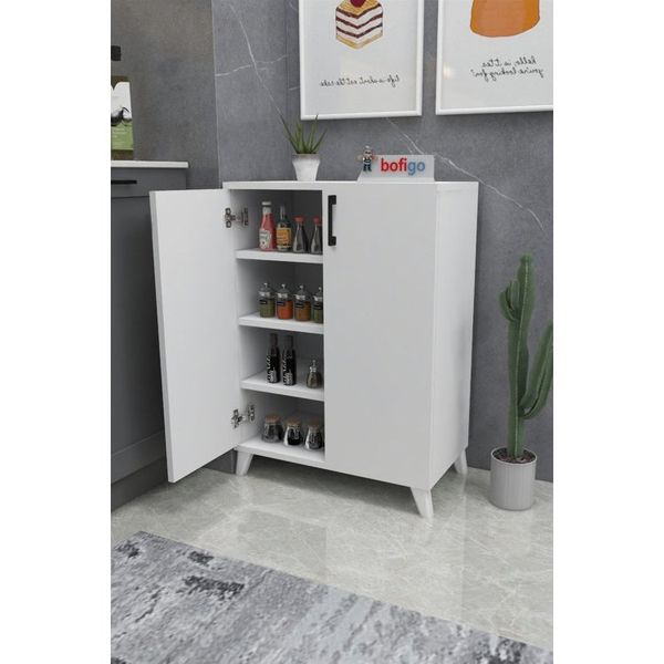 Bofigo Ceren Beyaz 4 Raflı Mutfak Dolabı