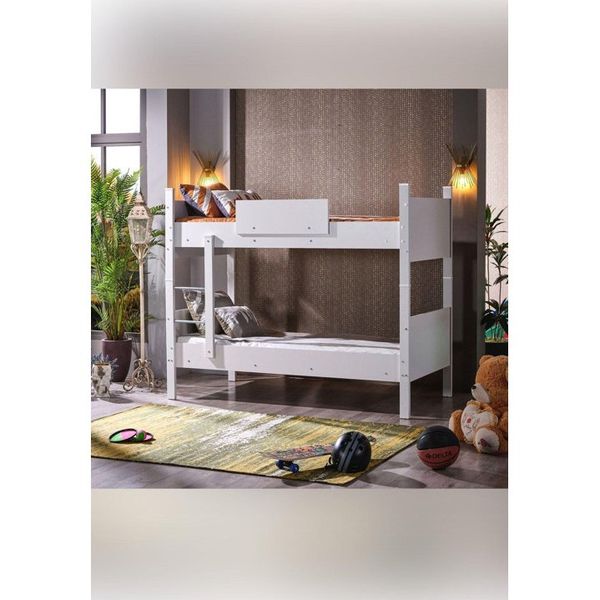 Limni Home Mondo 90x190 cm İkiye Ayrılabilen MDF Profilli Beyaz Ranza
