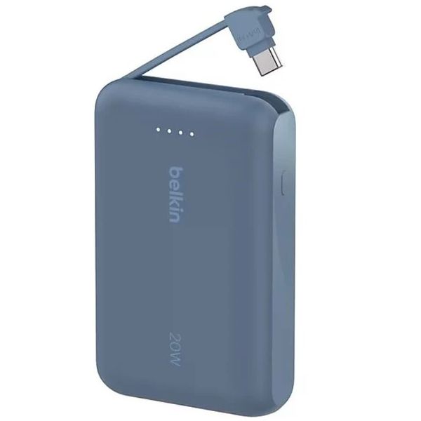 Belkin Boostcharge Entegre Type-C Kablolu 10.000 mAh Pd 20W Mavi Powerbank
