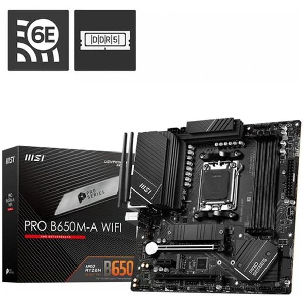 MSI Pro B650M-A WiFi AMD AM5 DDR5 Micro ATX Anakart