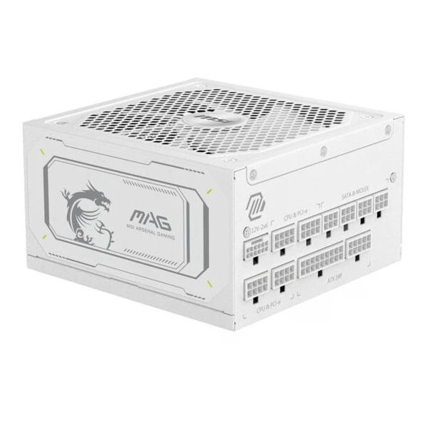 MSI MAG A1000GL PCIE5 WHITE 1000W 80+ Gold Power Supply