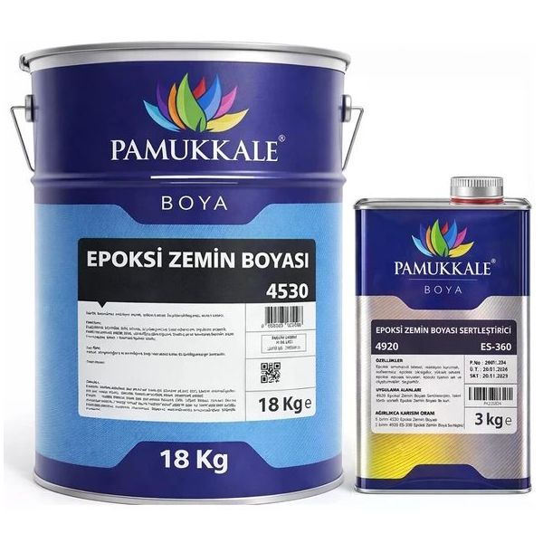 Pamukkale 4530 Solventli Epoksi 21 kg Ral 6037 Yeşil Zemin Boyası