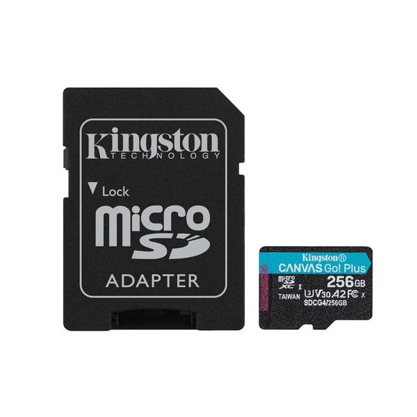 Kingston Canvas Go Plus SDCG4/256GB Class 10 UHS-I U3 A2 V30 256 GB Micro SD Kart