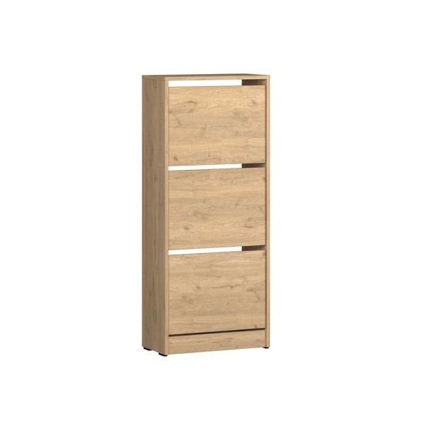 Adore Mobilya Flat Duo Florida Meşe 51x119x26 cm 3 Katlı Ayakkabılık