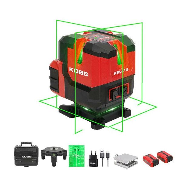 Kobb KBL41G 30 m Otomatik Çift Akülü Lazer Hizalama