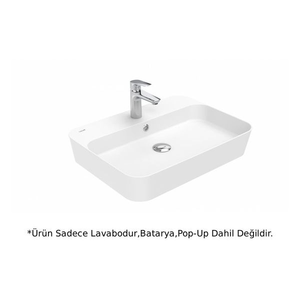 Creavit LP040 LOOP Beyaz 60 cm Masa Üstü İnce Lavabo