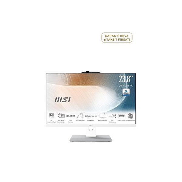 MSI Modern AM242P 1M-2089XEU Core 5 120U 16GB RAM 512GB SSD FreeDOS 23.8 inç All In One Bilgisayar