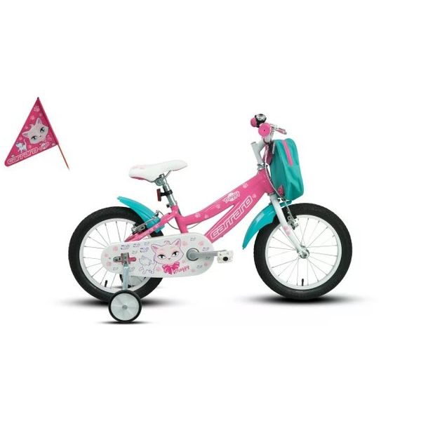 Carraro Moggy 12 Alüminyum Kadro 12 Jant Pembe Beyaz Turkuaz Kız Çocuk Bisikleti