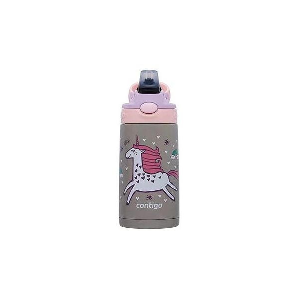 Contigo Gizmo Flip Unicorn Çelik 420 ml Pembe Çocuk Suluğu
