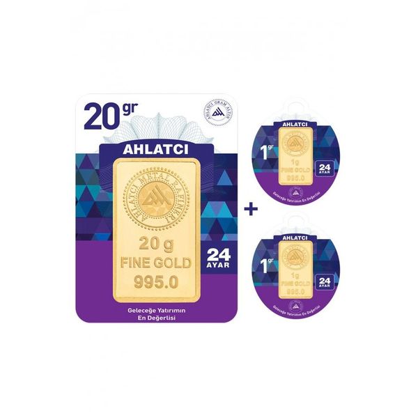 22 gr 24 Ayar Külçe Altın
