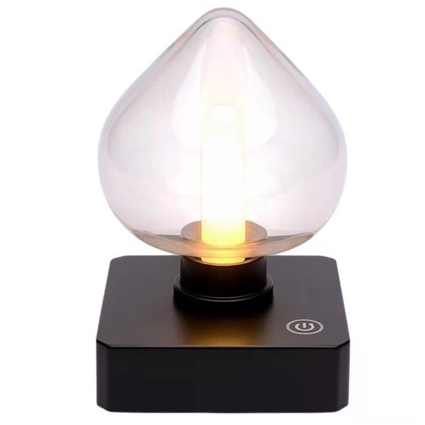 Ledx Yqx-Anl95-B03 Amber Renkli Alev Efektli Dokunmatik Masa Lambası 800Mah Şarjlı