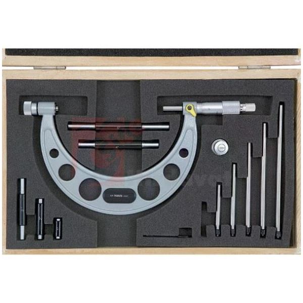 Asimeto AS-111 0-150 mm Değiştirilebilir Çubuklu Mekanik Dışçap Mikrometresi