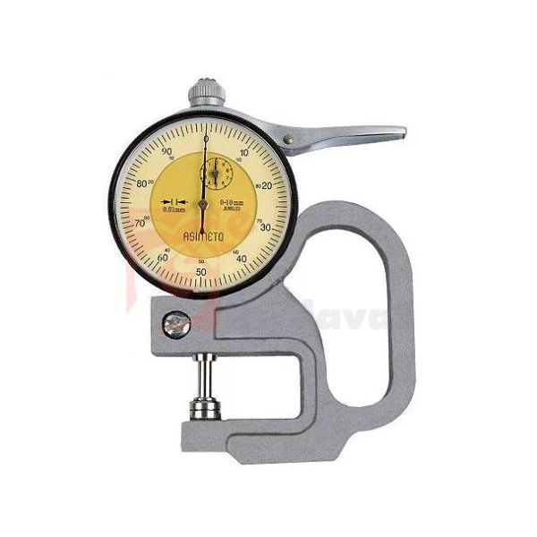 Asimeto AS-491 0-10 mm Kapasite 30 mm Derinlik Saatli Kalınlık Komparatörü