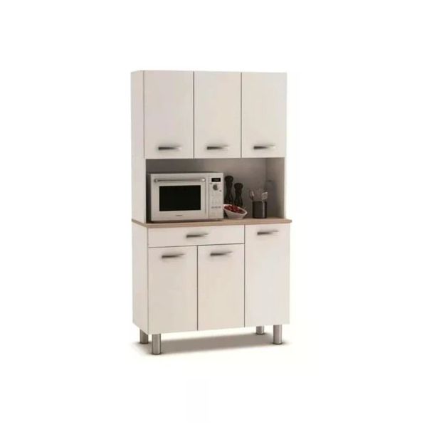 Tdesigno 120 cm Beyaz Amor Çok Amaçlı Mutfak Dolabı
