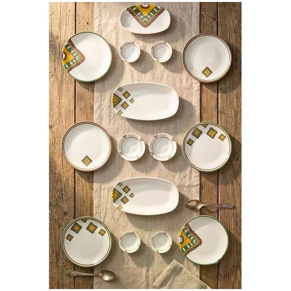 Bambum Moderna 14 Parça Mustard Kahvaltı Takımı