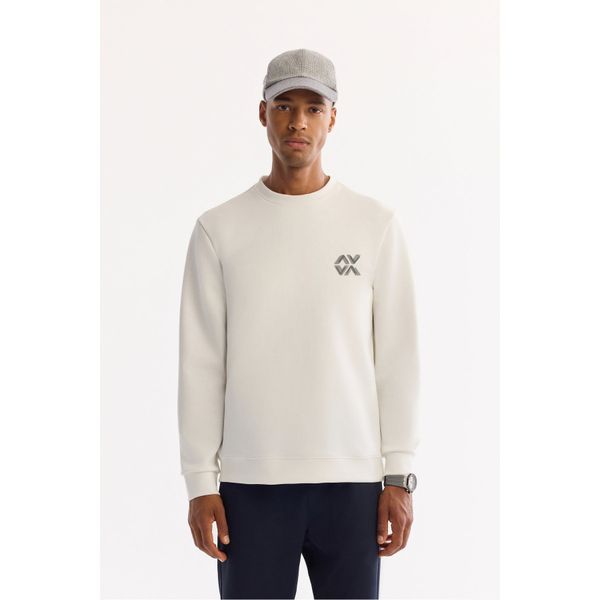 Avva A52Y1328 Ekru Regular Fit Erkek Sweatshirt
